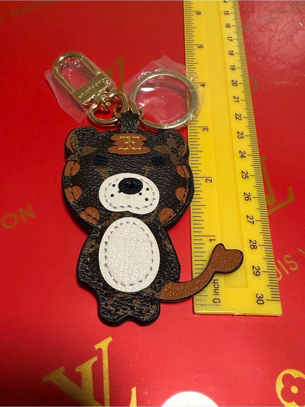 Keychain cat monogram brown - Picture 4 of 4